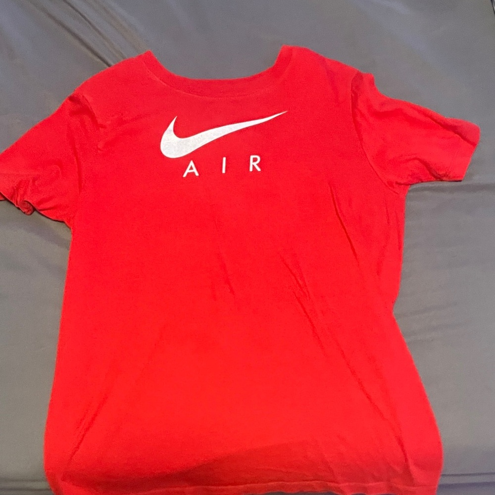 Nike Air Red Tee with White Swoosh